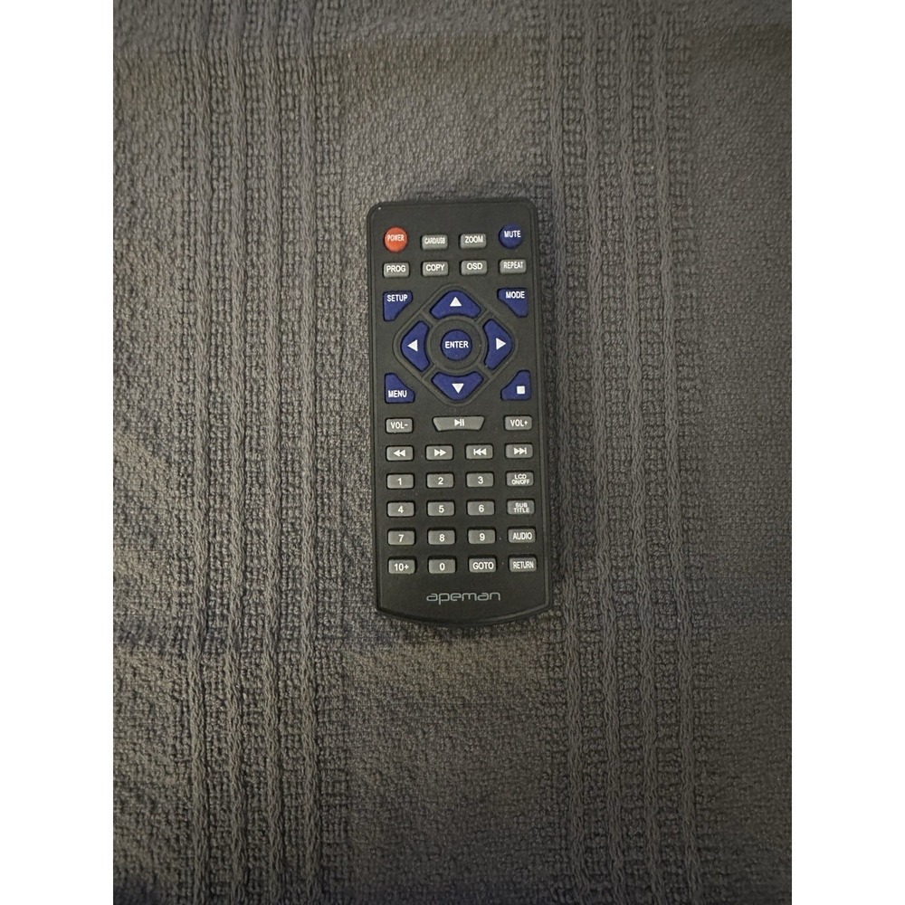 Apeman PV760 Remote Control, Black / Blue Buttons - Original OEM
